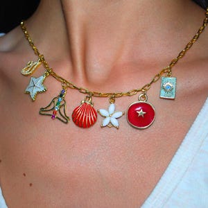 Charm Necklace Build Your Custom Charm Necklace Design Your Own Silver Charm Pendant Gold Charm Necklace Personalized Gift Vintage Charm