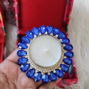 Pichwai Print Handmade Box with T Light Candle Holder