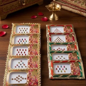 Decorative Bindi Card, Indian Wedding Favor, Shagun Gift