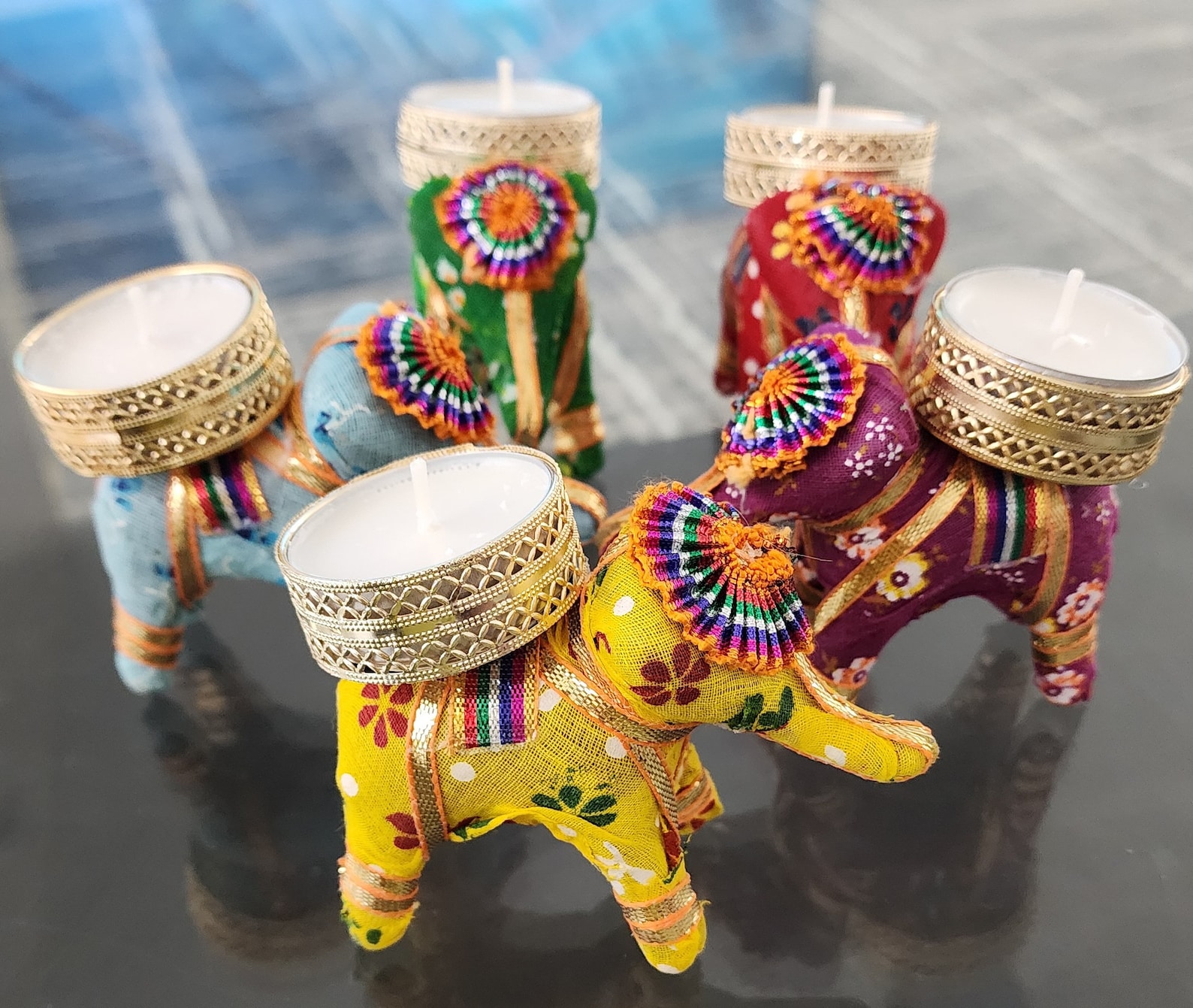 Handmade Elephant Tea Light Candle Holder - Diwali Decor Indian Wedding ...