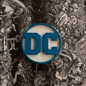 DC Logo Magnet | DC Superhero 3D Printed Logo Art | DC Logo Room | Dc Comics logo 3D printed | Comic Company Logo | Dc 3D printed Comic Logo