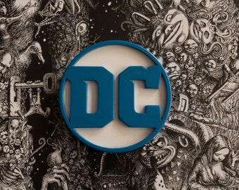 3D Printed DC Logo Magnet: Superhero Room Decor