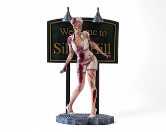 Silent Hill Nurse Statue: Horror Video Game Decor