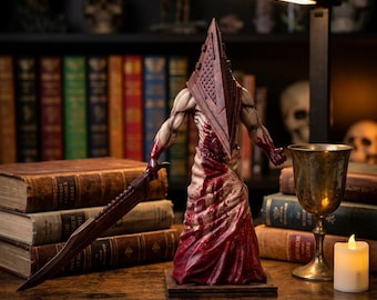 Pyramid Head Statue: Silent Hill Horror Decor (12.44")