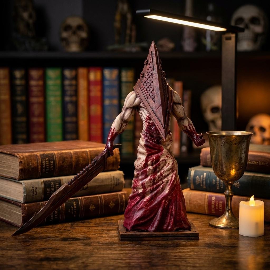 Pyramid Head Statue: Silent Hill Horror Decor (12.44