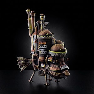 O Castelo Animado | Arte de fã do Studio Ghibli impressa em 3D | Colecionável de anime de Miyazaki | Studio Ghibli | Estátua