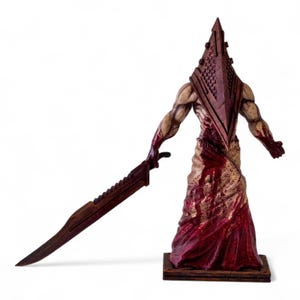 Pyramid Head from Silent Hill statue figure | Horror |  pyramid head statue,12.44&quot; | horror decor  | Horror Sculpture | Pyramid Head Statue