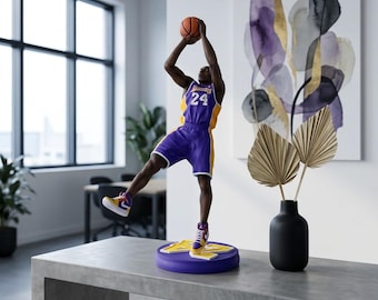 Kobe Bryant Black Mamba Figure | 12K HD Resin Statue | LA Lakers Sports Desk Decor