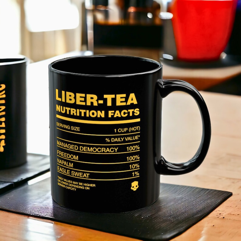 Tasse Helldivers 2 Liber-Tea Tasse matinale de Liber-Tea Tasse noire 11 oz, 15 oz image 5