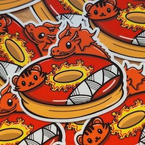 Rengoku-inspirierter Donut Anime Sticker