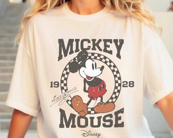 Camiseta retro de Mickey Mouse, camiseta vintage de Mickey, camiseta de vacaciones de Disney, camiseta de Mickey de Disneyland, camiseta de Magic Kingdom, camiseta clásica de Mickey