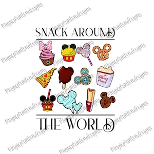 Snack Around the World - EPCOT WDW Parks PNG - Instant File Download