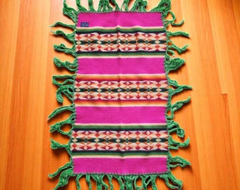 Manta reversible de lana rosa de 58 x 99 cm, estilo vintage de Pendleton Beaver State, con túnicas y chales