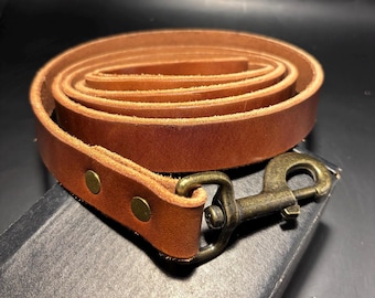 6’ Leather Dog Leash