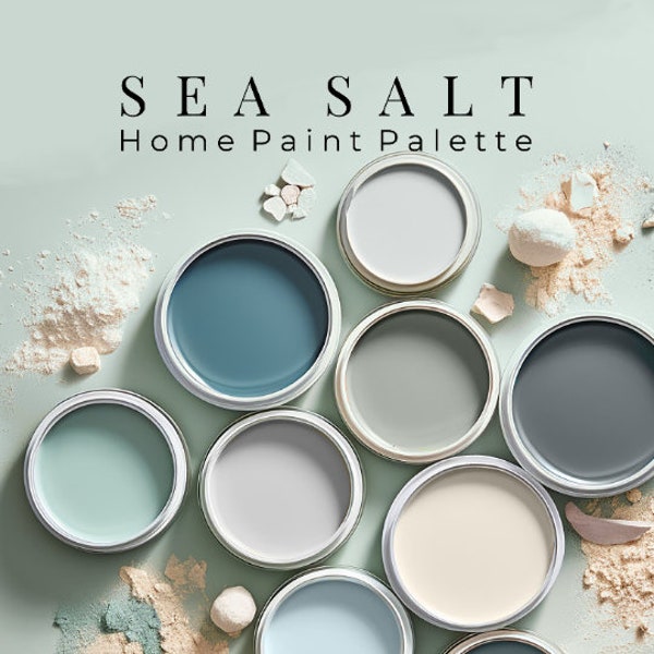 Sherwin-Williams Sea Salt  Home Paint Color Palette Guide (Digital Download) | DIY Home Interior Design & Improvement Tips