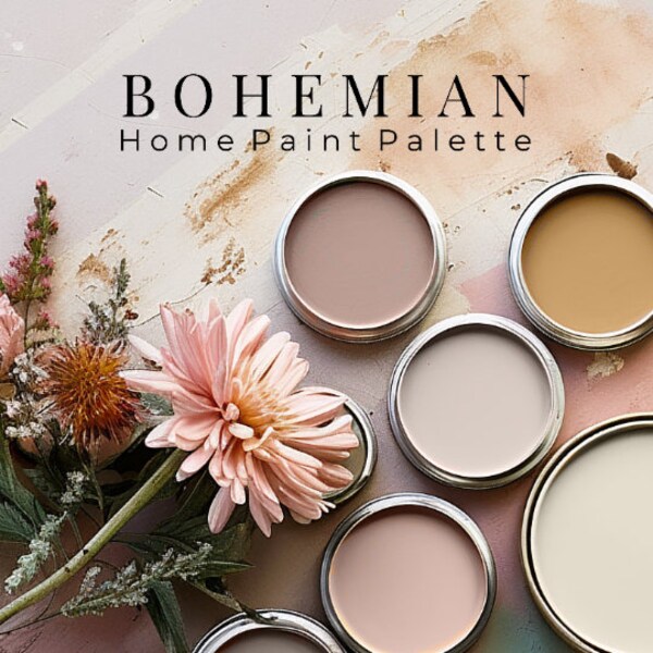 Bohemian Harmony: Sherwin-Williams  | Home Color Palette Guide | DIY Home Interior Design & Paint Improvement Tips (Digital Download)