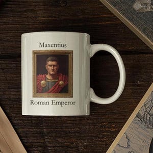 Emperor Maxentius Portrait Coffee Mug: Vintage Roman Empire Gift