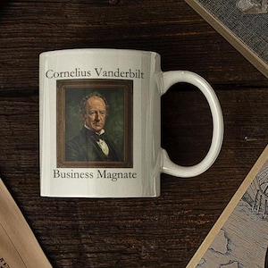 Vintage Cornelius Vanderbilt Mug: American History Coffee Cup