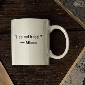 Athena Coffee Mug: Vintage Mythology Quote, Gift for History Buffs