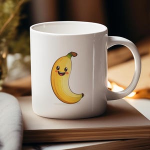 Jolie tasse graphique banane, tasse à café amusante, cadeaux mignons pour les amateurs de fruits et de bananes, parfaite pour la maison ou le bureau