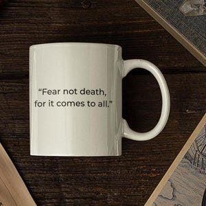 Viking Quote Coffee Mug, History Buffs Gift, Warrior Culture, Vintage Style, Ceramic Cup