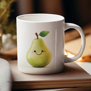 Cute Pear Graphic Coffee Mug | Adorable and Stylish Cup for Fruit Lovers | Perfect Gift for Friends & Family!