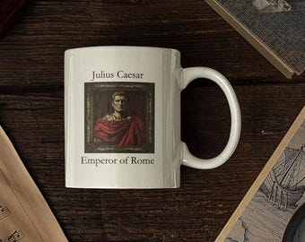 Julius Caesar Portrait Mug: Roman Emperor Coffee Cup