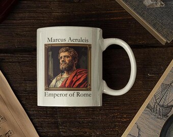 Marcus Aerulius Portrait Ceramic Mug - Ancient Rome History Buff Gift