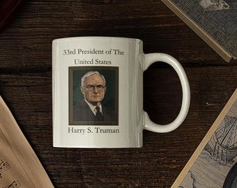 Harry S Truman Portrait Coffee Mug: Presidential History Gift