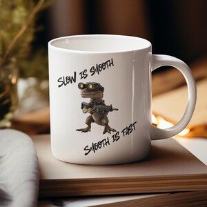 Tacticool Velociraptor Coffee Mug: 2nd Amendment Gift