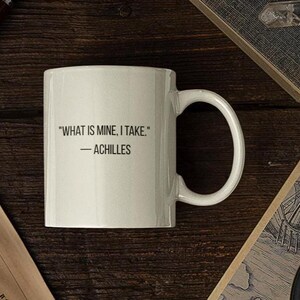 Achilles Quote Coffee Mug: Ancient Mythology Gift for History Buffs