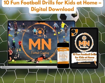Exercices de football pour enfants | Formation à domicile A4 PDF (téléchargement instantané)