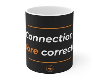 Mug Connection Before Correction — Cadeau entraîneur de football — Cadeau football junior — Football de base — Mug entraîneur de sport