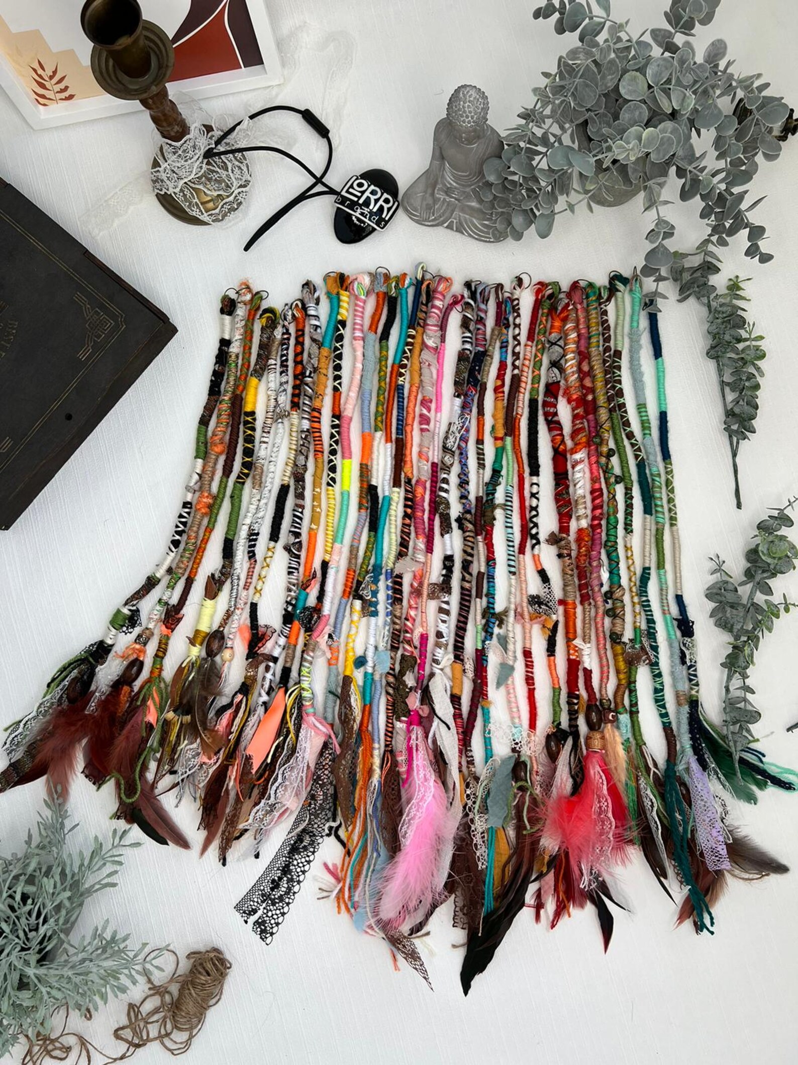 Rastas, Handmade Beaded Feather Braiders, Boho Hair Accessory, Bohemian ...