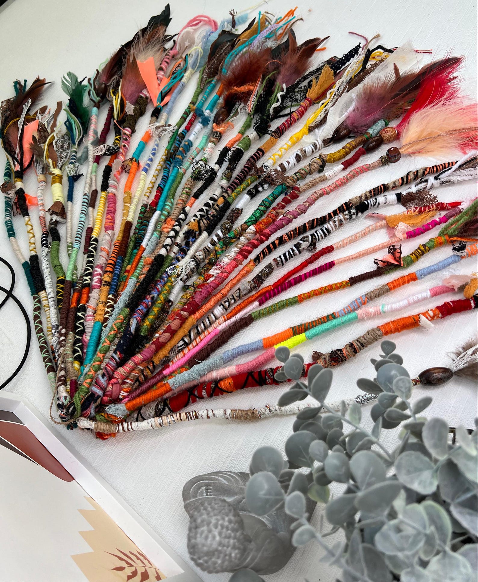 Rastas, Handmade Beaded Feather Braiders, Boho Hair Accessory, Bohemian ...