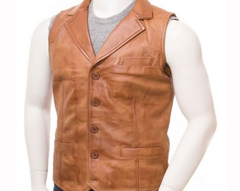 Leather Vest For men's | Biker Vest | Motorcycle Vest | Cowboy Style Leather Vest | Vintage Vest | Horse Rider Vest | Rider Vest | Handmade