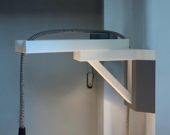 Aplique de pared impreso en 3D: portalámparas moderno, luz de lectura.