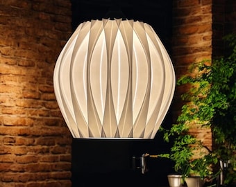 Lámpara colgante pequeña Lola, lámpara colgante impresa en 3D, bombilla Edison E26