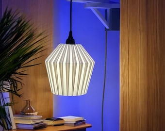 Lámpara colgante Dinah, lámpara colgante impresa en 3D, bombilla Edison E26