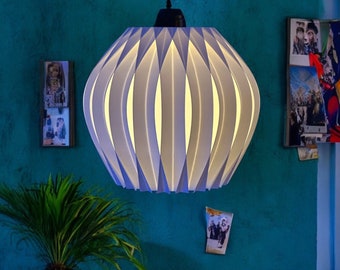 Bowie Pendant Lamp Chandelier 3D Printed Pendant Light, E26 Edison Bulb