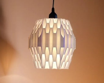 3D Printed Beehive Pendant Light: Honeycomb Hanging Lamp, E26 Edison Bulb