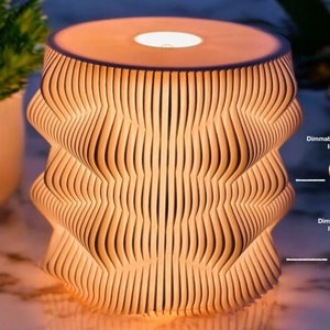 Sci Fi Wasabi ModLamp Table Lamp, Modern Table Lamp, Wavy Lamp, Unique Lamp, Modern Bedroom Lamp, Modern Sidetable Lamp, Modern Office Lamp, 3D Printed Modern Lamp, Wasabi Lamp, Wavy Bedroom Lamp, Unique Design Lamp