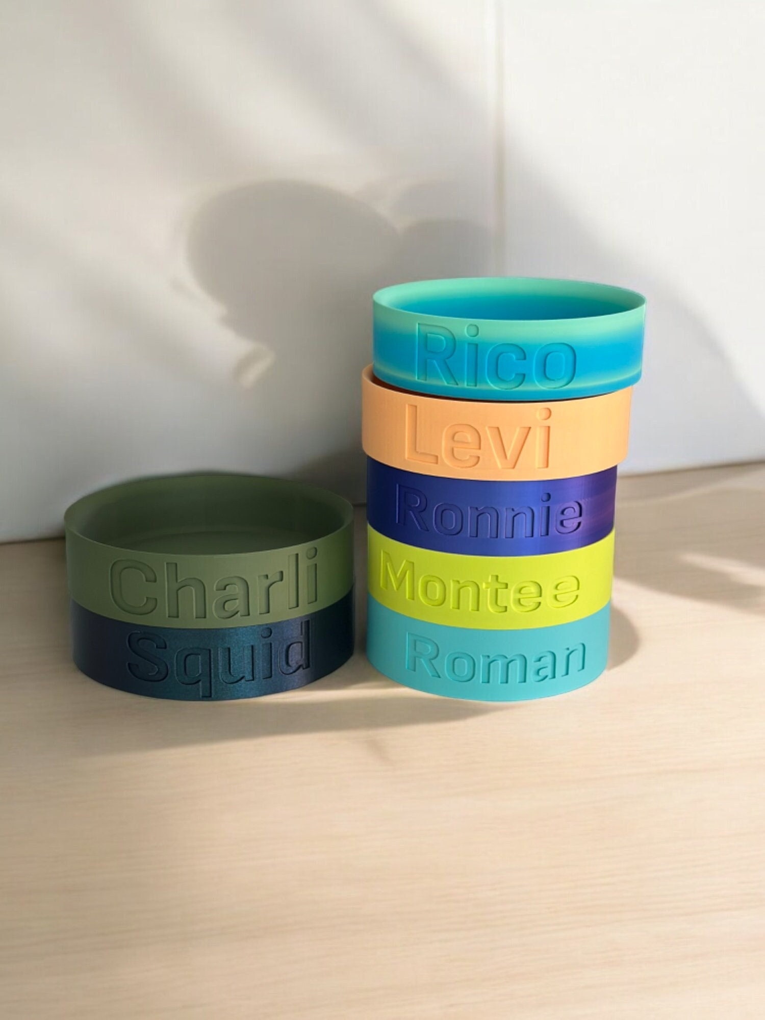 Custom 3D Printed Bowl Custom Dog Bowl, Cat Bowl, Custom Pet Bowl, Modern Pet Dish, Modern Pet Bowl, Pet Bowl Engraved, Colorful Pet Bowl