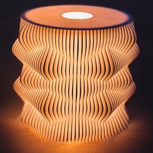 Sci Fi Wasabi ModLamp Table Lamp, Modern Table Lamp, Wavy Lamp, Unique Lamp, Modern Bedroom Lamp, Modern Sidetable Lamp, Modern Office Lamp, 3D Printed Modern Lamp, Wasabi Lamp, Wavy Bedroom Lamp, Unique Design Lamp