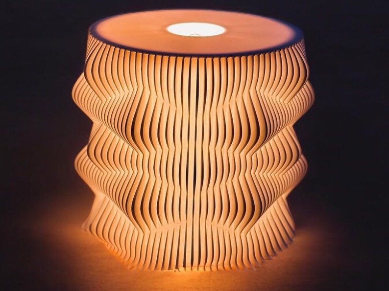 Sci Fi Wasabi ModLamp Table Lamp, Modern Table Lamp, Wavy Lamp, Unique Lamp, Modern Bedroom Lamp, Modern Sidetable Lamp, Modern Office Lamp, 3D Printed Modern Lamp, Wasabi Lamp, Wavy Bedroom Lamp, Unique Design Lamp