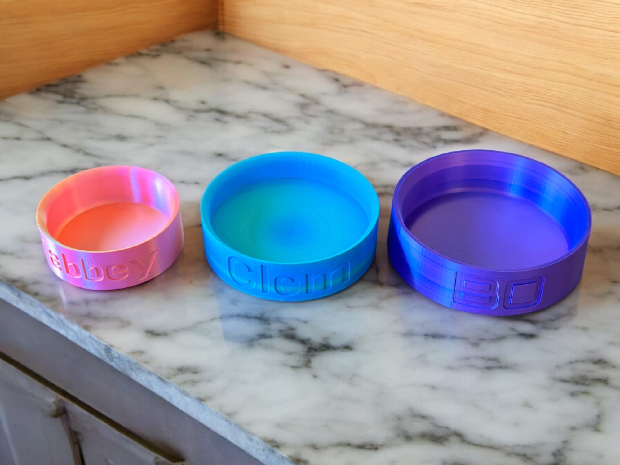 Custom 3D Printed Bowl Custom Dog Bowl, Cat Bowl, Custom Pet Bowl, Modern Pet Dish, Modern Pet Bowl, Pet Bowl Engraved, Colorful Pet Bowl