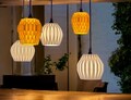 Beehive Pendant Lamp Chandelier 3D Printed Pendant Light, E26 Edison Bulb