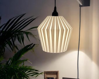 Lámpara colgante Dinah, lámpara colgante impresa en 3D, bombilla Edison E26