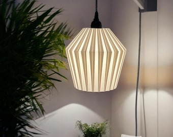 Lámpara colgante Dinah, lámpara colgante impresa en 3D, bombilla Edison E26