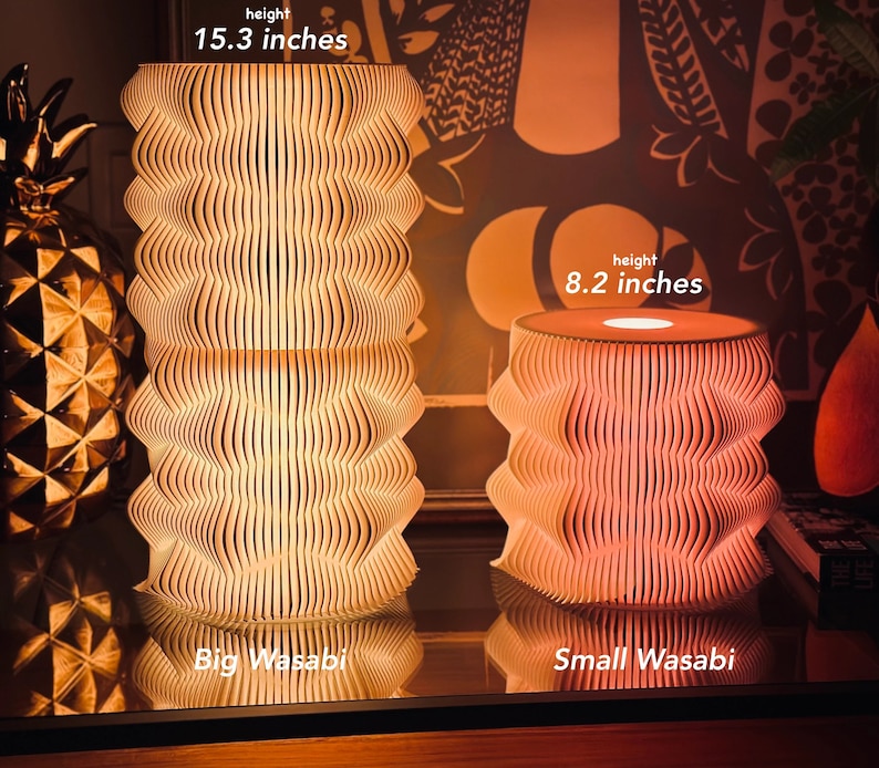 Sci Fi Wasabi ModLamp Table Lamp, Modern Table Lamp, Wavy Lamp, Unique Lamp, Modern Bedroom Lamp, Modern Sidetable Lamp, Modern Office Lamp, 3D Printed Modern Lamp, Wasabi Lamp, Wavy Bedroom Lamp, Unique Design Lamp